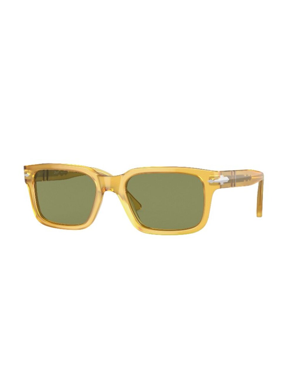 New Persol Men's Sunglasses Brown Square Green Lens Injected Frame PO3272S 204